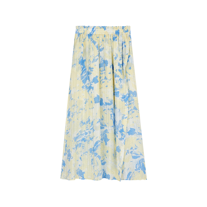 Shirring Split Skirt