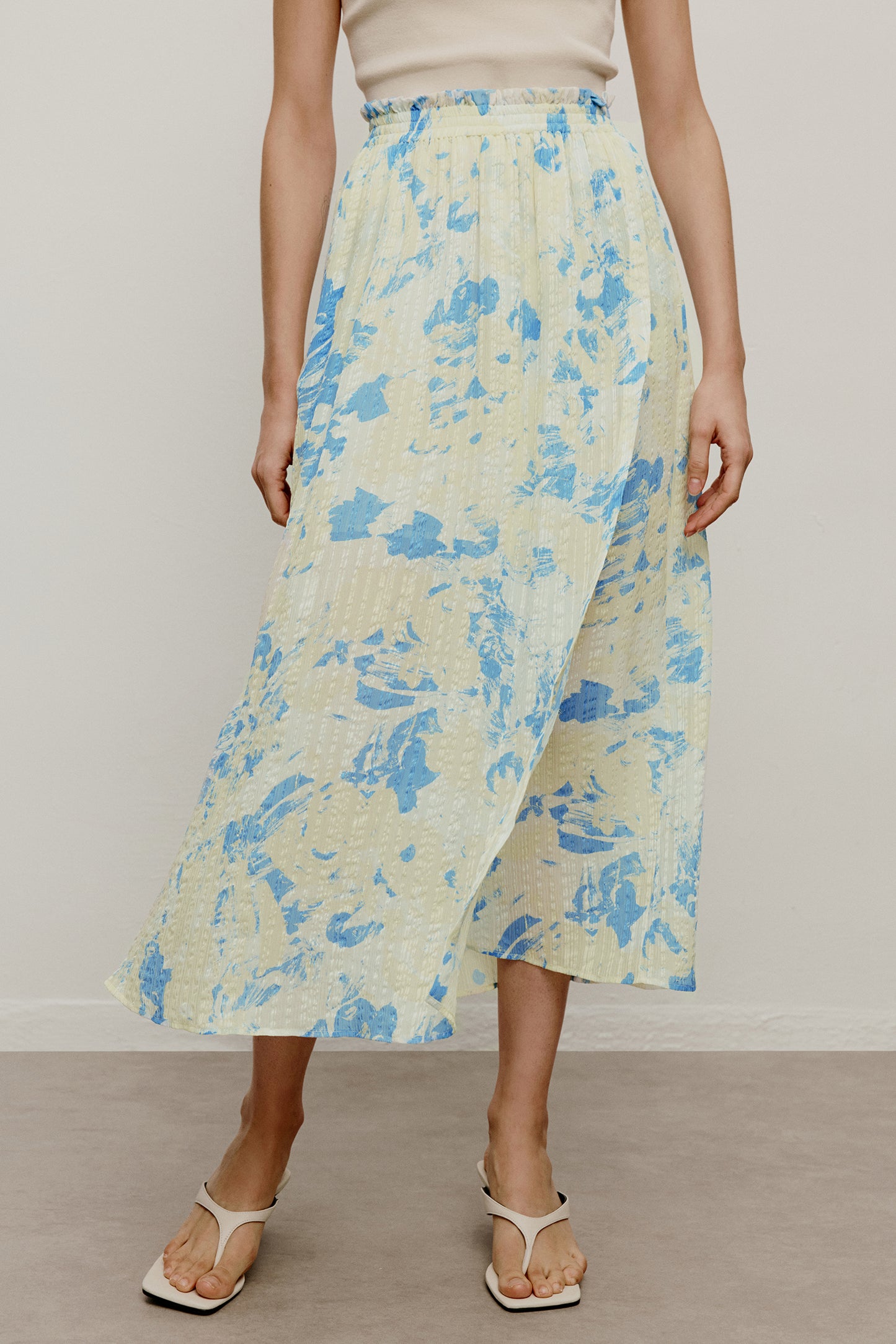 Shirring Split Skirt