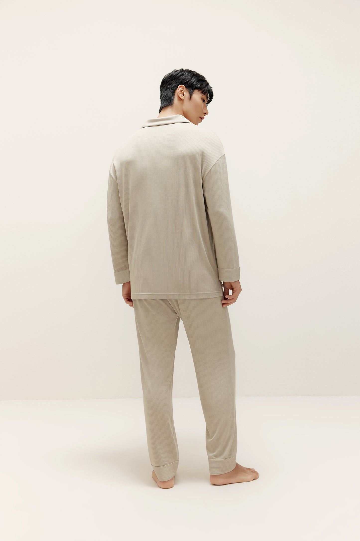 Silk Modal Long Sleeve Pajama Shirt