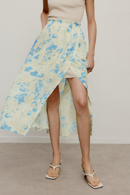 Shirring Split Skirt