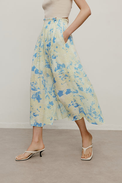 Shirring Split Skirt
